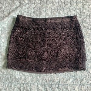 NWT Black Lace Mini Skirt